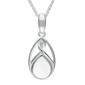 Sterling Silver Bauxite Small Pear Twist Celtic Necklace