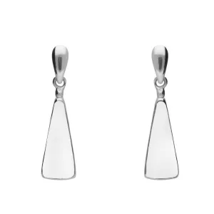 Sterling Silver Bauxite Triangle Drop Earrings