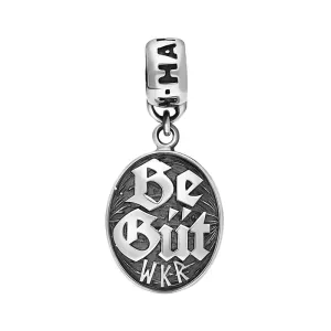 Sterling Silver Be Gt Oval Tube Charm