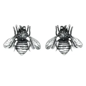 Sterling Silver Bee Stud Earrings