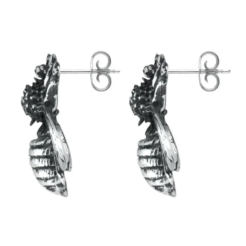 Sterling Silver Bee Stud Earrings