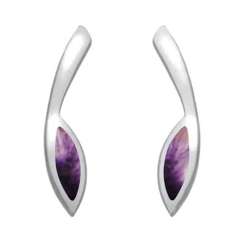 Sterling Silver Blue John Marquise Toscana Four Piece Set