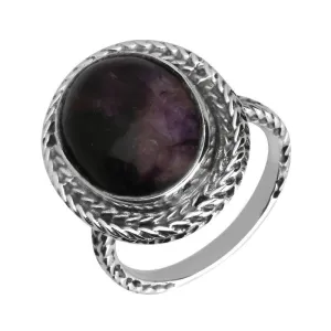 Sterling Silver Blue John Oval Foxtail Ring D