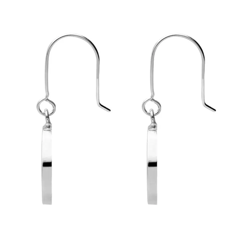 Sterling Silver Blue John Round Tree Drop Earrings
