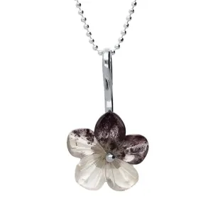 Sterling Silver Blue John Tuberose Pansy Necklace
