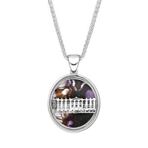 Sterling Silver Chatsworth House Blue John House Style Necklace
