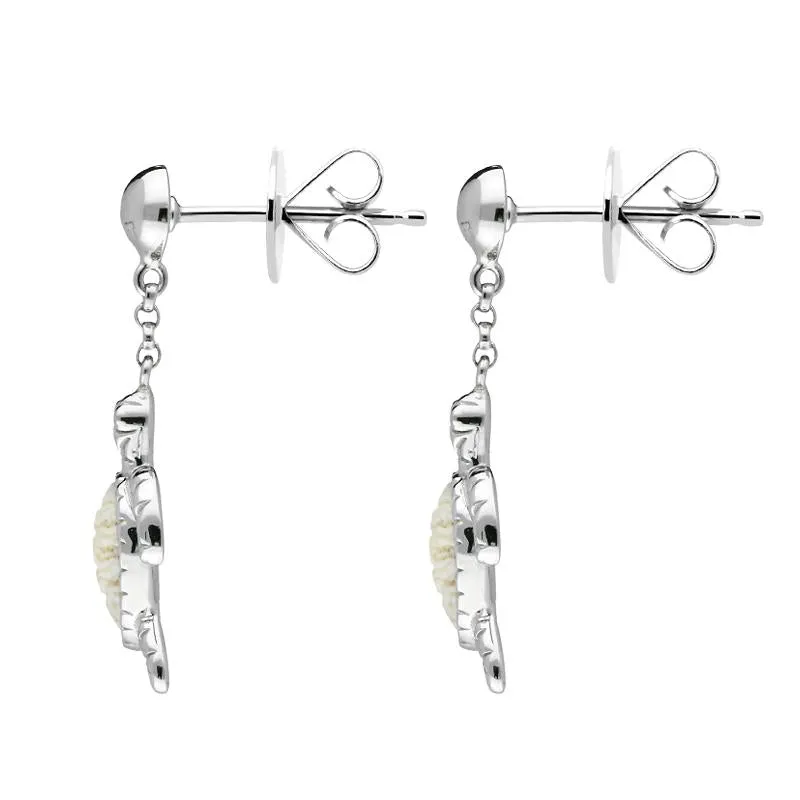 Sterling Silver Coquina Turtle Drop Earrings
