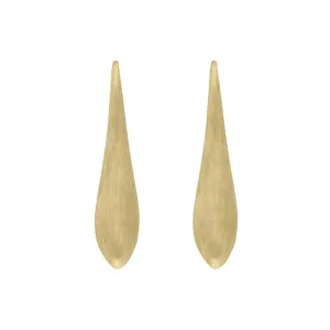 Sterling Silver Gold Plated Monika Curved Tusk Stud Earrings D