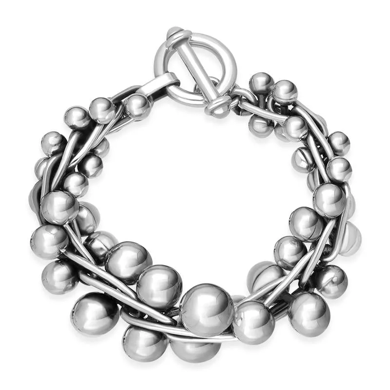 Sterling Silver Graduating Berry Bracelet