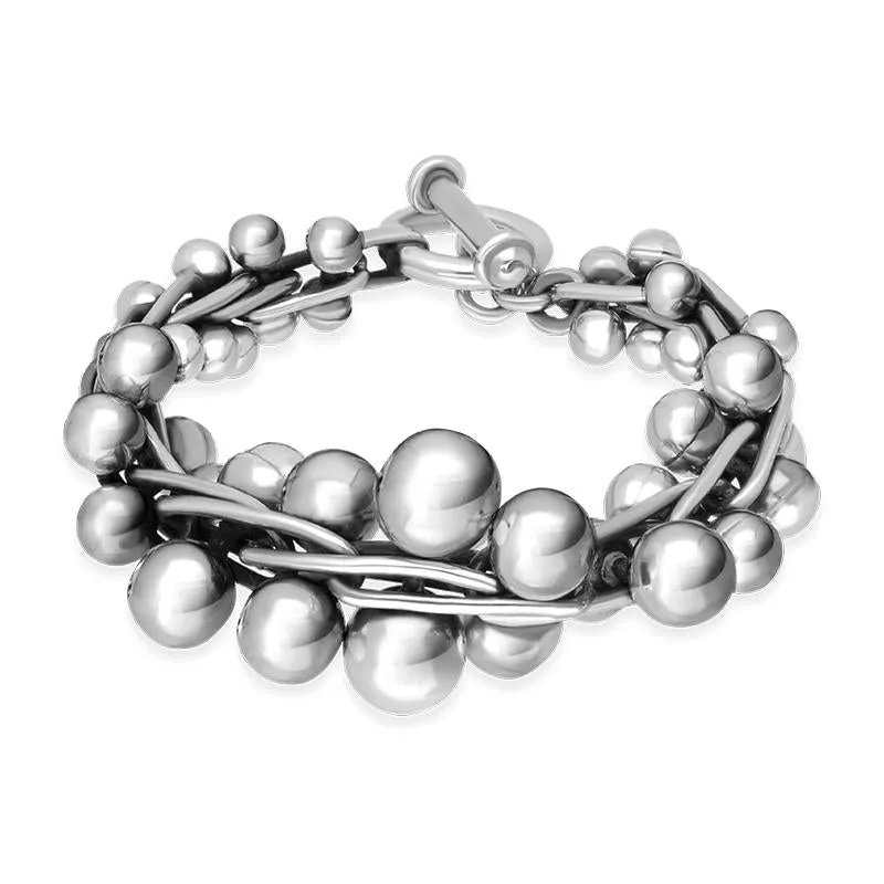 Sterling Silver Graduating Berry Bracelet