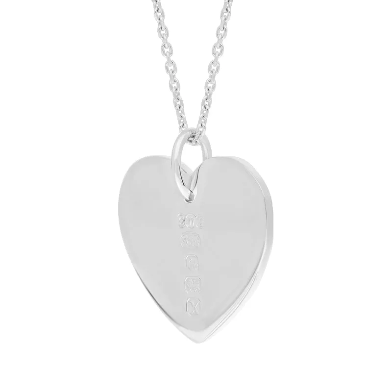 Sterling Silver Hallmark Polished Heart Small Pendant Necklace