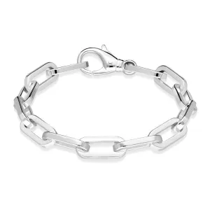 Sterling Silver Heavy Oval Link Bracelet D