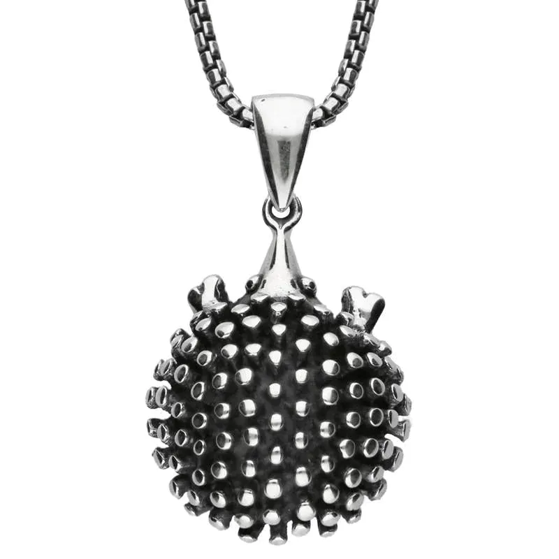 Sterling Silver Hedgehog Necklace D