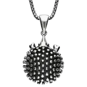Sterling Silver Hedgehog Necklace D