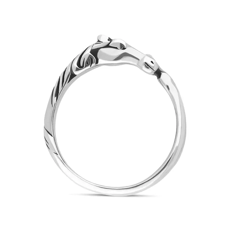 Sterling Silver Horse Head And Hoof Ring