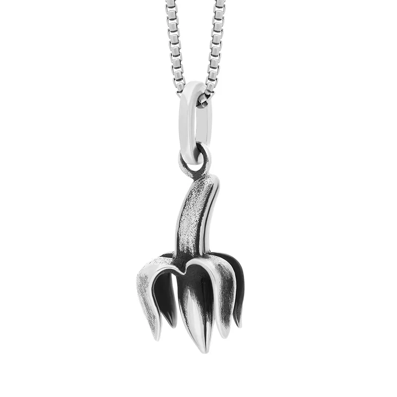 Sterling Silver House & Garden Oxidised Open Banana Small Pendant D