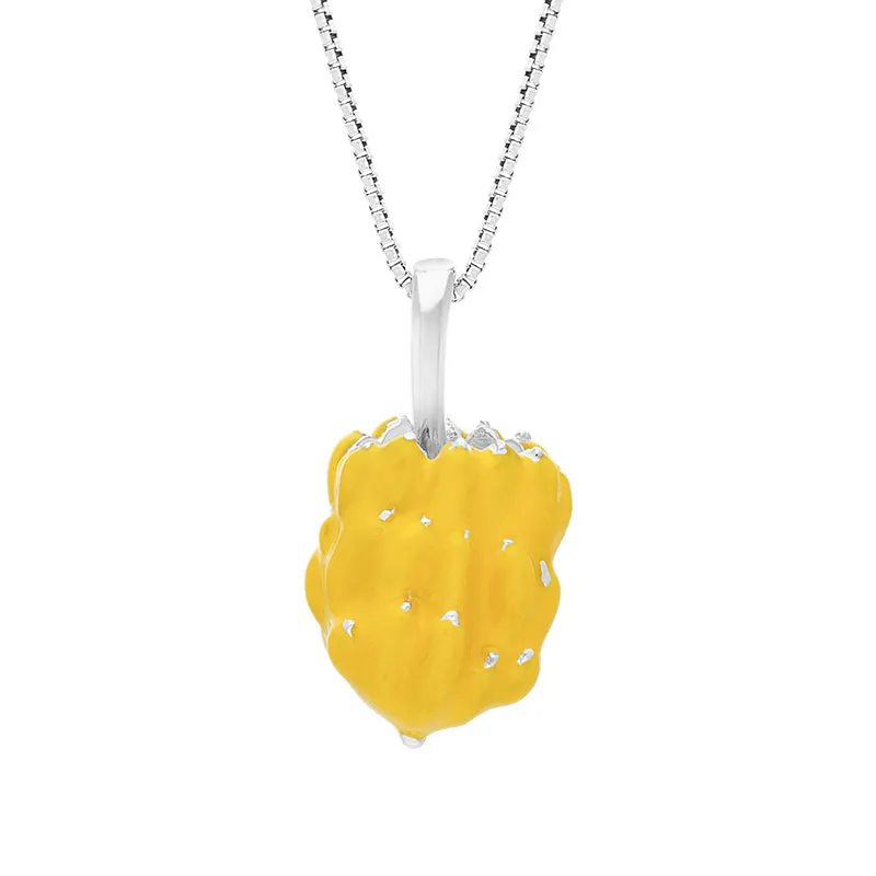 Sterling Silver House & Garden Yellow Banana Bunch Small Pendant D