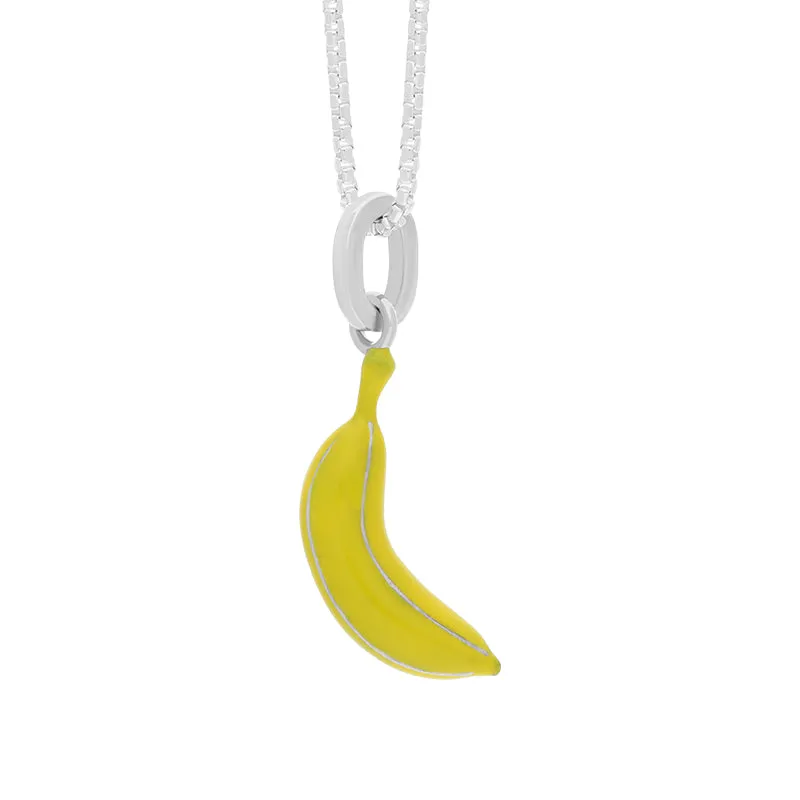 Sterling Silver House & Garden Yellow Banana Small Pendant D D
