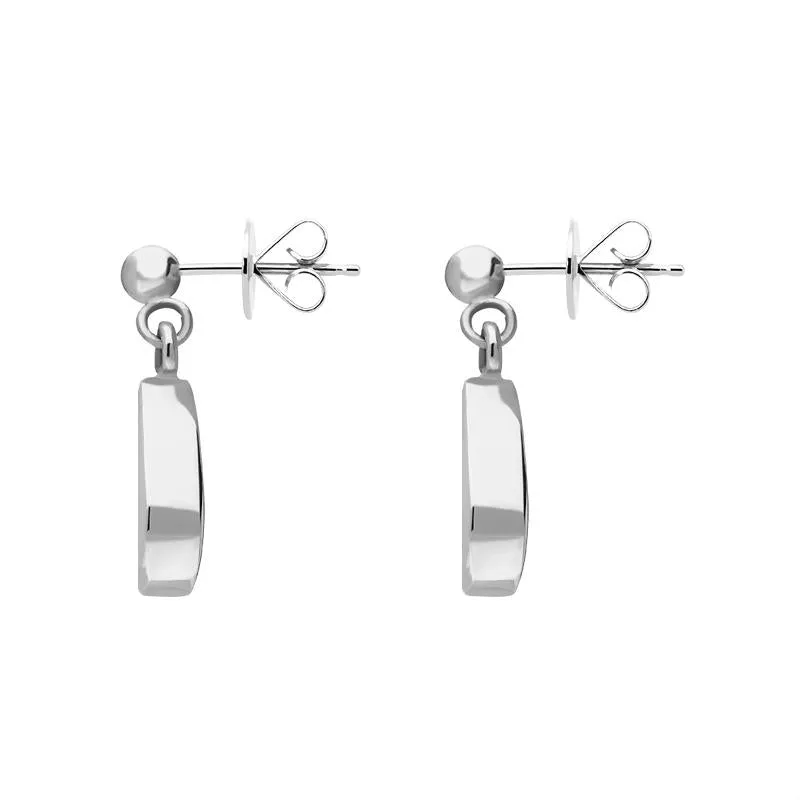 Sterling Silver Labradorite Drinky Tear Shaped Drop Earrings