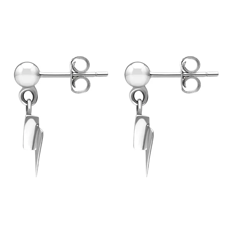 Sterling Silver Lapis Lazuli Arrowhead Drop Earrings
