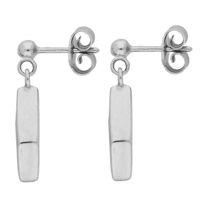 Sterling Silver Lapis Lazuli Dinky Diamond Drop Earrings