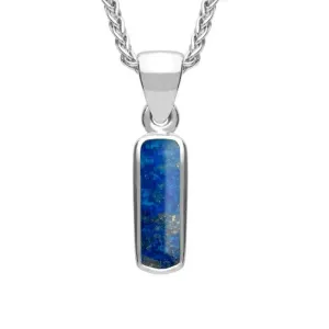 Sterling Silver Lapis Lazuli Dinky Oblong Necklace