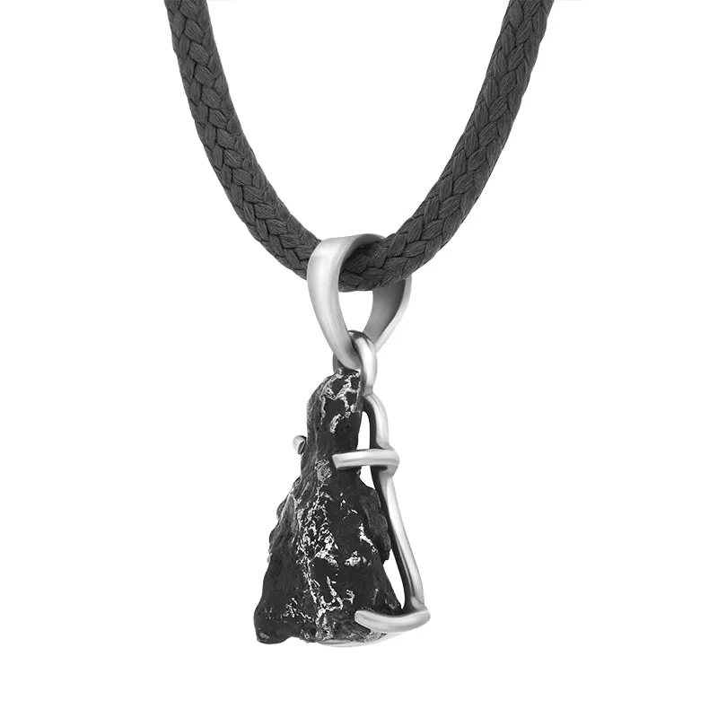 Sterling Silver Meteorite Unique Necklace D
