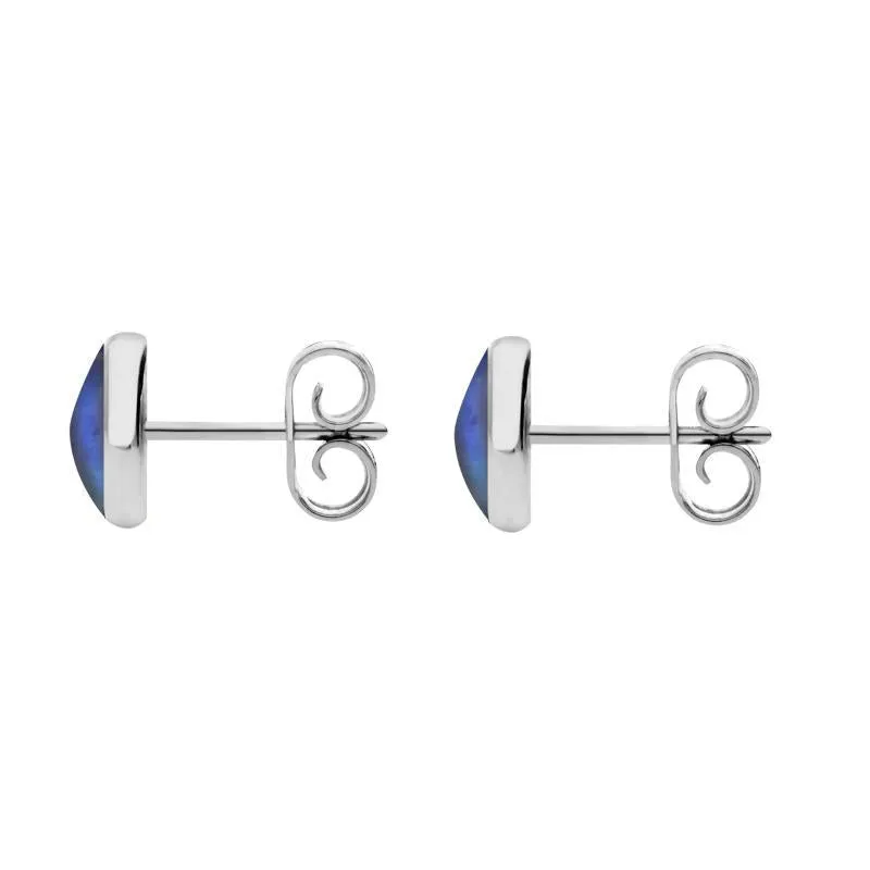 Sterling Silver Moonstone 6mm Classic Medium Round Stud Earrings