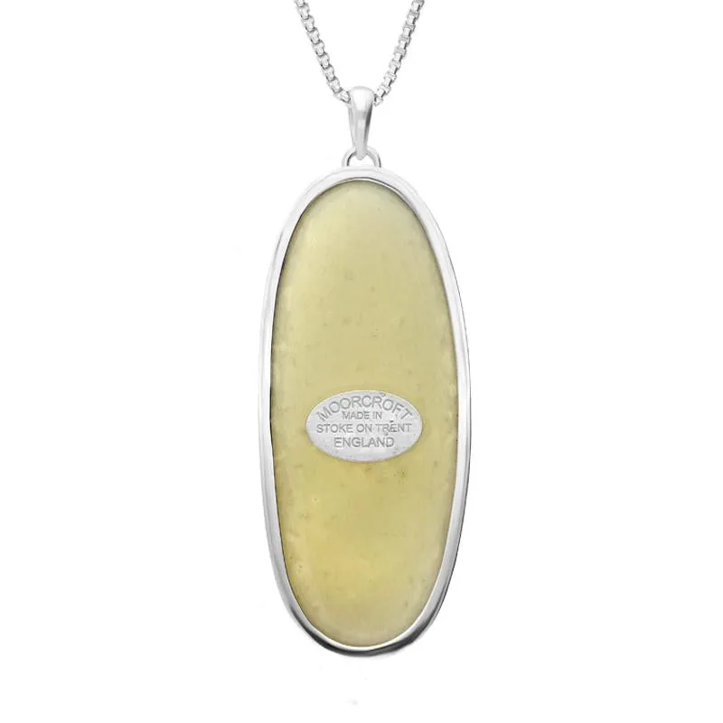 Sterling Silver Moorcroft Oval Necklace D