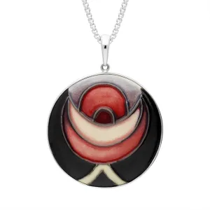 Sterling Silver Moorcroft Talwin Morris Round Pendant