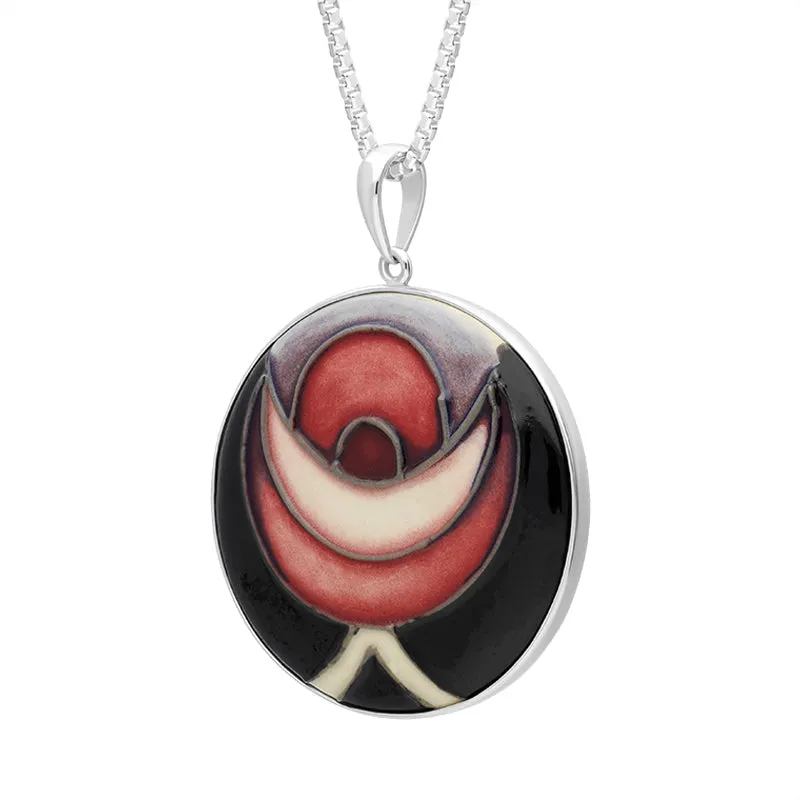 Sterling Silver Moorcroft Talwin Morris Round Pendant