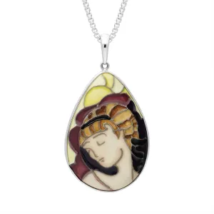 Sterling Silver Moorcroft The Muse Pear Shaped Pendant