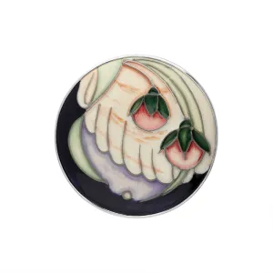 Sterling Silver Moorcroft Venus Shell Round Brooch