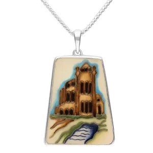 Sterling Silver Moorcroft Whitby Abbey Necklace D