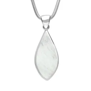 Sterling Silver Mother of Pearl Pointed Pear Necklace