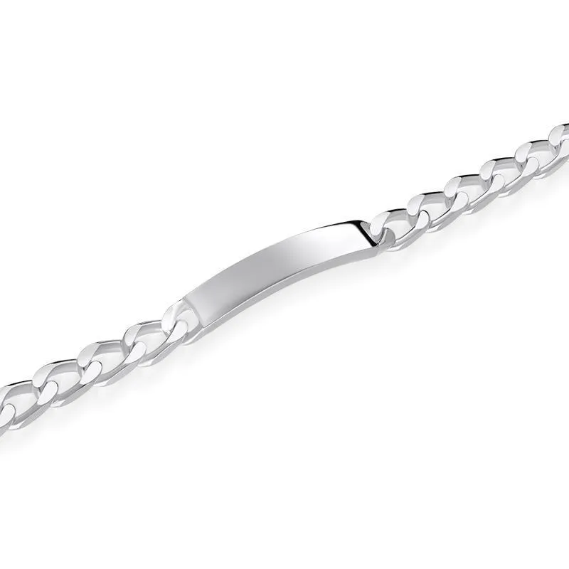 Sterling Silver Polished Medium Identity Bracelet