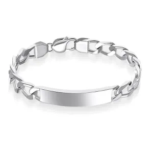 Sterling Silver Polished Medium Identity Bracelet