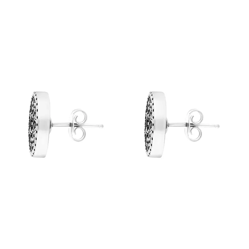 Sterling Silver Portoro Stud Earrings