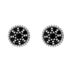 Sterling Silver Portoro Stud Earrings