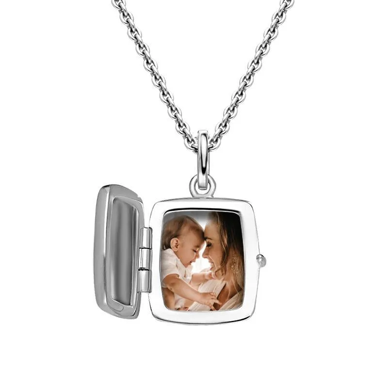 Sterling Silver Rectangle Keepsake Locket