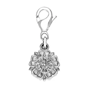 Sterling Silver Rose Dropper Carabiner Charm