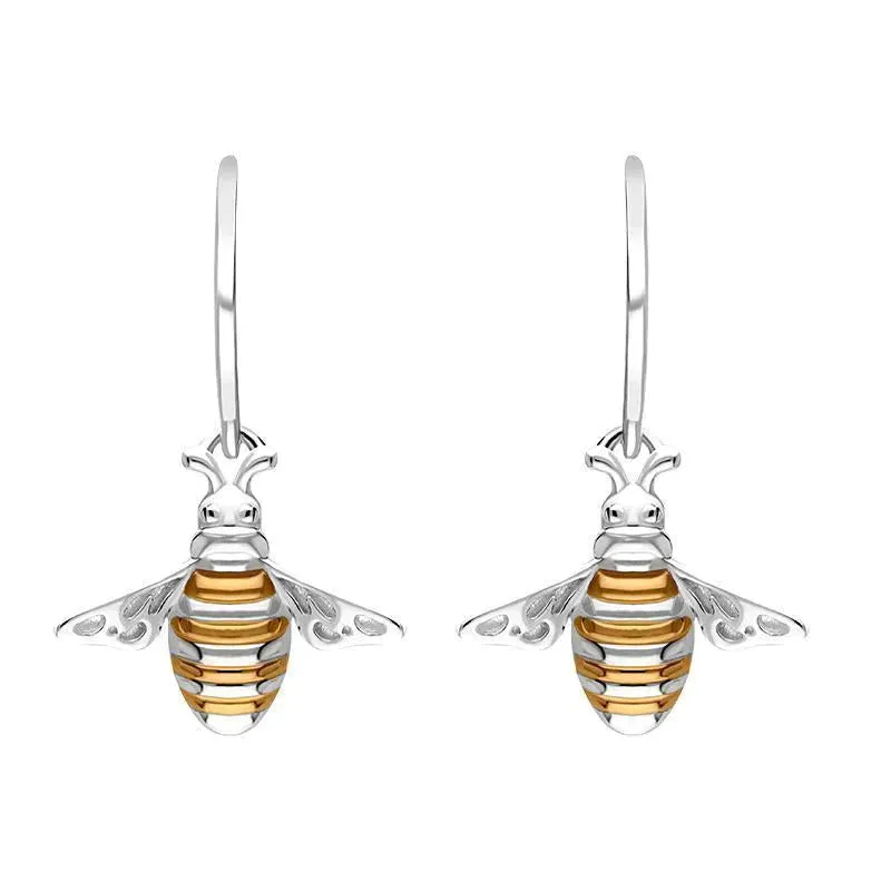 Sterling Silver Rose Gold Plated Large Bee Two Piece Set