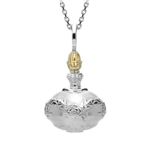 Sterling Silver Round Ornamental Small Necklace D