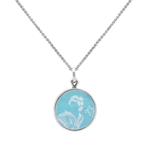 Sterling Silver Royal Crown Derby Mikado Round Necklace D