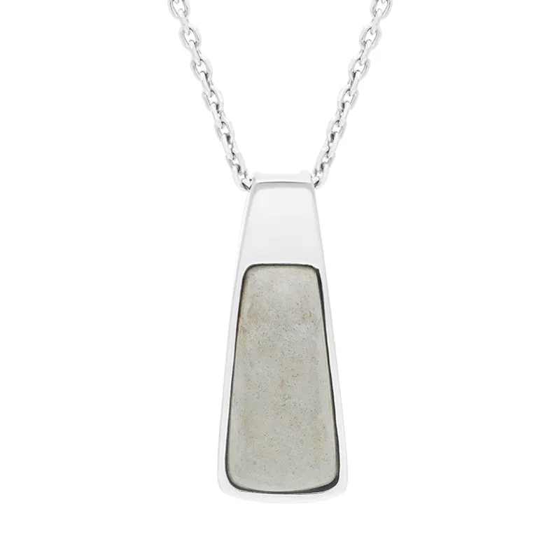 Sterling Silver Sarson Narrow Trapezium Necklace