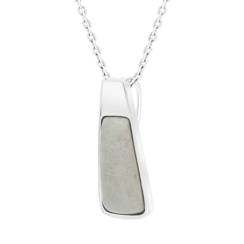 Sterling Silver Sarson Narrow Trapezium Necklace