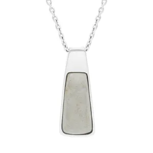 Sterling Silver Sarson Narrow Trapezium Necklace