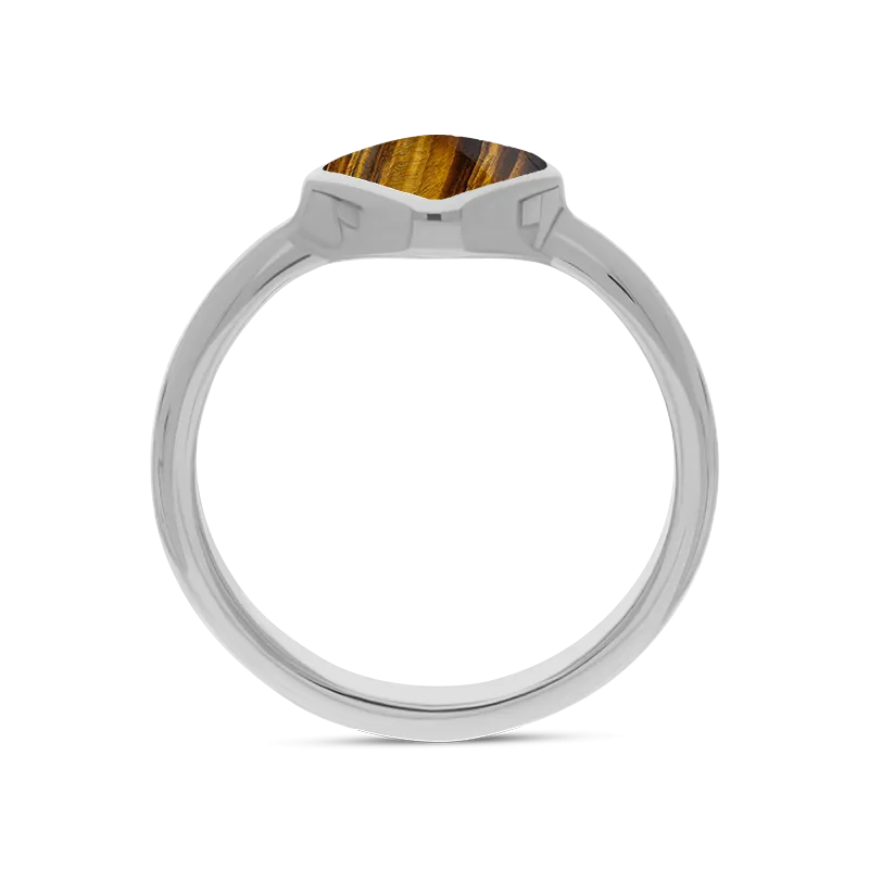 Sterling Silver Tigers Eye Cushion Ring