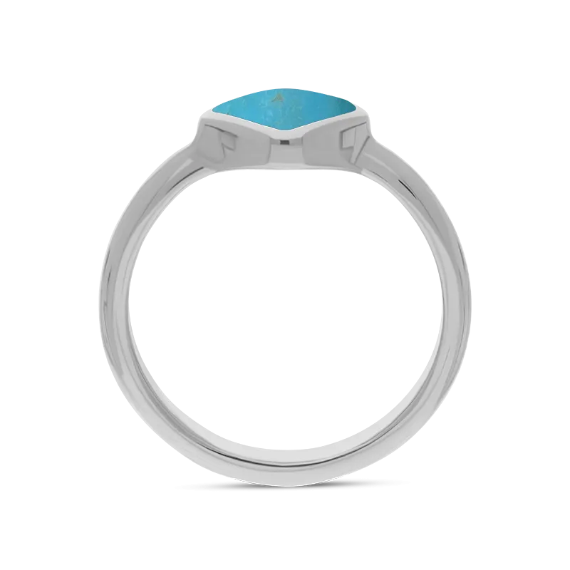 Sterling Silver Turquoise Cushion Ring