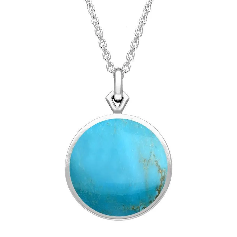 Sterling Silver Turquoise Flore Filigree Necklace
